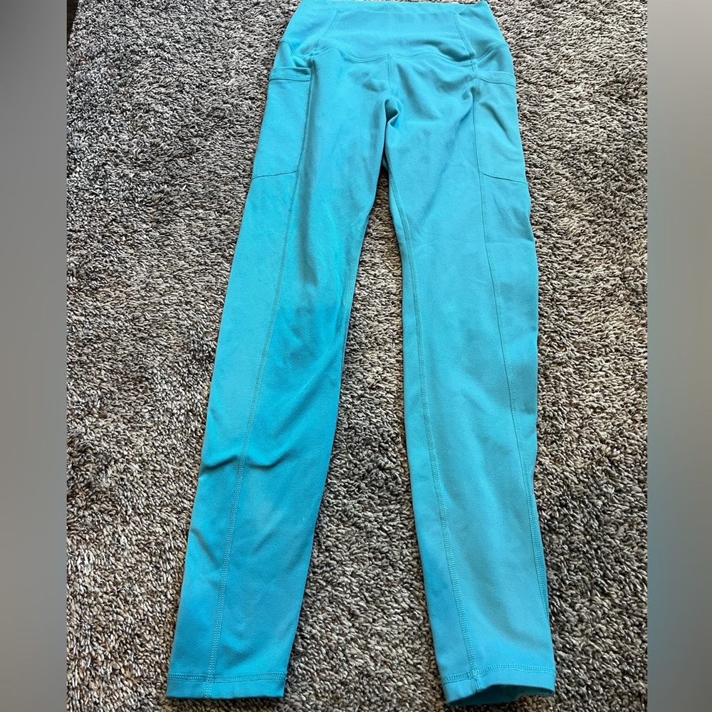 Ethos high waisted leggings in blue